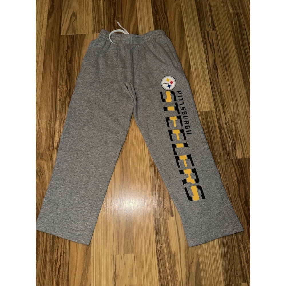 Pittsburgh Steelers NFL cotton Y2K Wide Leg Sweatpants Youth Sz M Medium 10/12